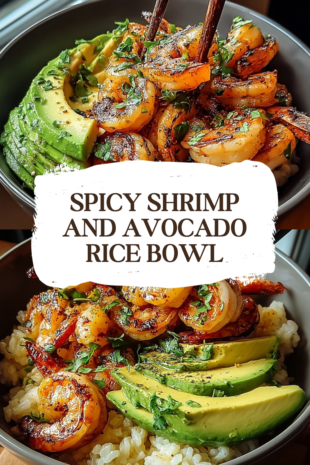 Spicy Shrimp And Avocado Rice Bowl